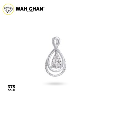 WAH CHAN 9K White Gold Diamond Pendant (PLK01760-A01)