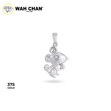 WAH CHAN 9K White Gold Diamond Pendant (PLK01826-A01)