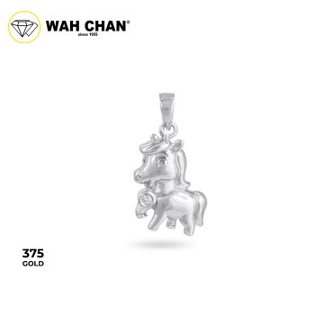 WAH CHAN 9K White Gold Diamond Pendant (PLK01832-A01)