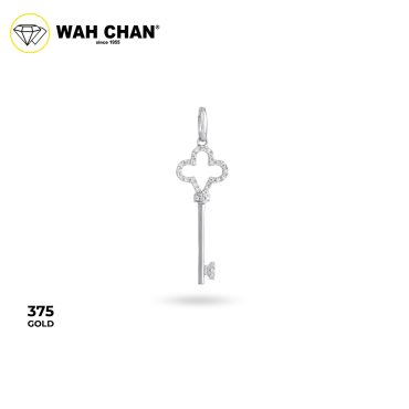 WAH CHAN 9K White Gold Diamond Pendant (PLK01858-A01)