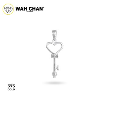 WAH CHAN 9K White Gold Diamond Pendant (PLK01894-B01)