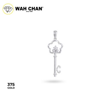 WAH CHAN 9K White Gold Diamond Pendant (PLK01895-B01)