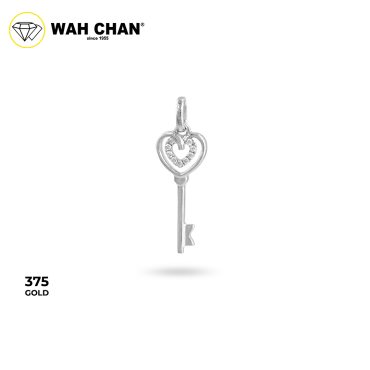 WAH CHAN 9K White Gold Diamond Pendant (PLK01983-B01)