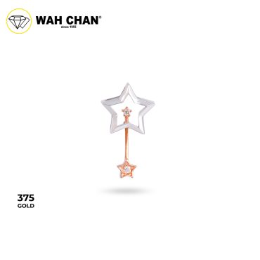 WAH CHAN 9K White Gold & Rose Gold Diamond Pendant (PLK02155-A01)