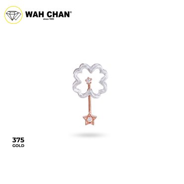 WAH CHAN 9K White Gold & Rose Gold Diamond Pendant (PLK02156-A01)