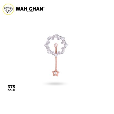 WAH CHAN 9K White Gold & Rose Gold Diamond Pendant (PLK02157-A01)