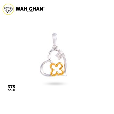 WAH CHAN 9K White Gold Diamond Pendant (PLK02177-A01)