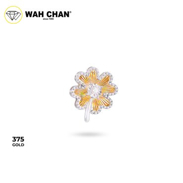 WAH CHAN 9K White Gold & Yellow Gold Diamond Pendant (PLK02180-A01)