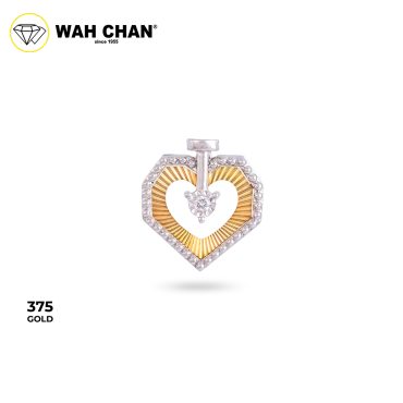 WAH CHAN 9K White Gold & Yellow Gold Diamond Pendant (PLK02189-A01)