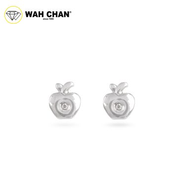 WAH CHAN 9K White Gold Diamond Earrings E3K00318-B01