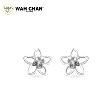 WAH CHAN 9K White Gold Diamond Earrings E3K00526-B01