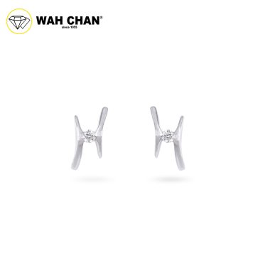 WAH CHAN 9K White Gold Diamond Earrings E3K00514-B01